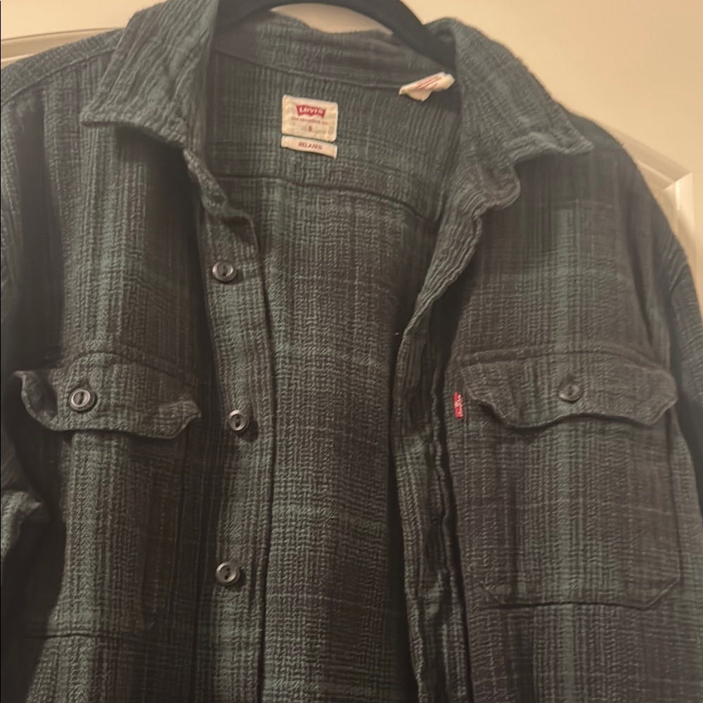 Levi's Black and Green Plaid Shirt - Picture 2 of 2